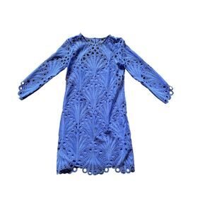 Elie Tahari, Women's Purple Mini Dress, Scallop Lace Dress, Size U.S. 2, NWT